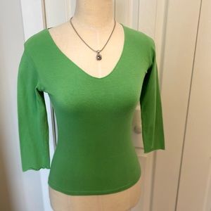 ❤️Green 3/4 sleeve Fabulous tee/top by Forever 21-sz S